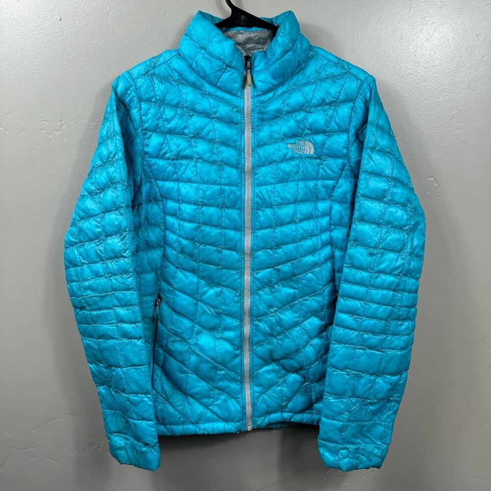 Women’s The North Face Thermoball Puffer Jacket Blue Size Small